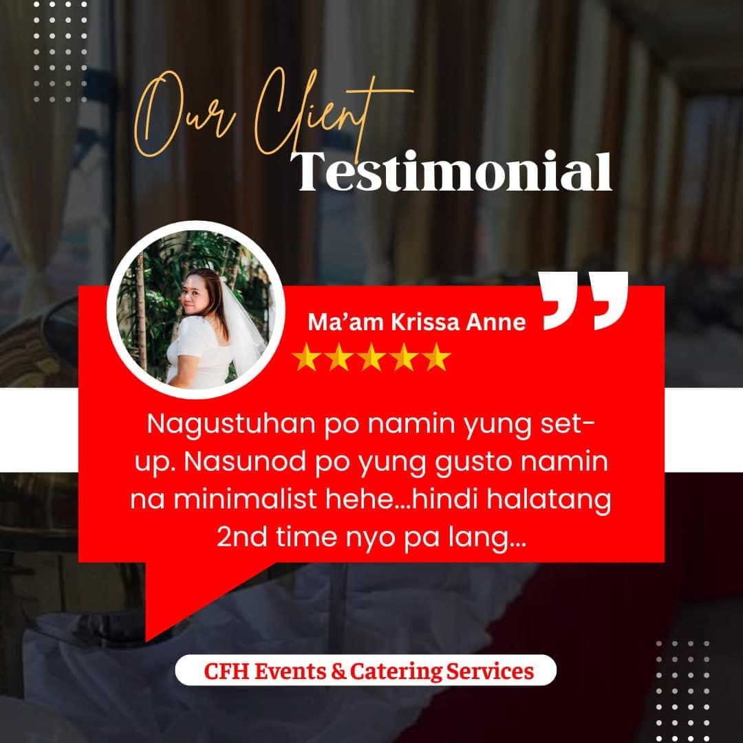 Client review for CFH Events and Catering 1
