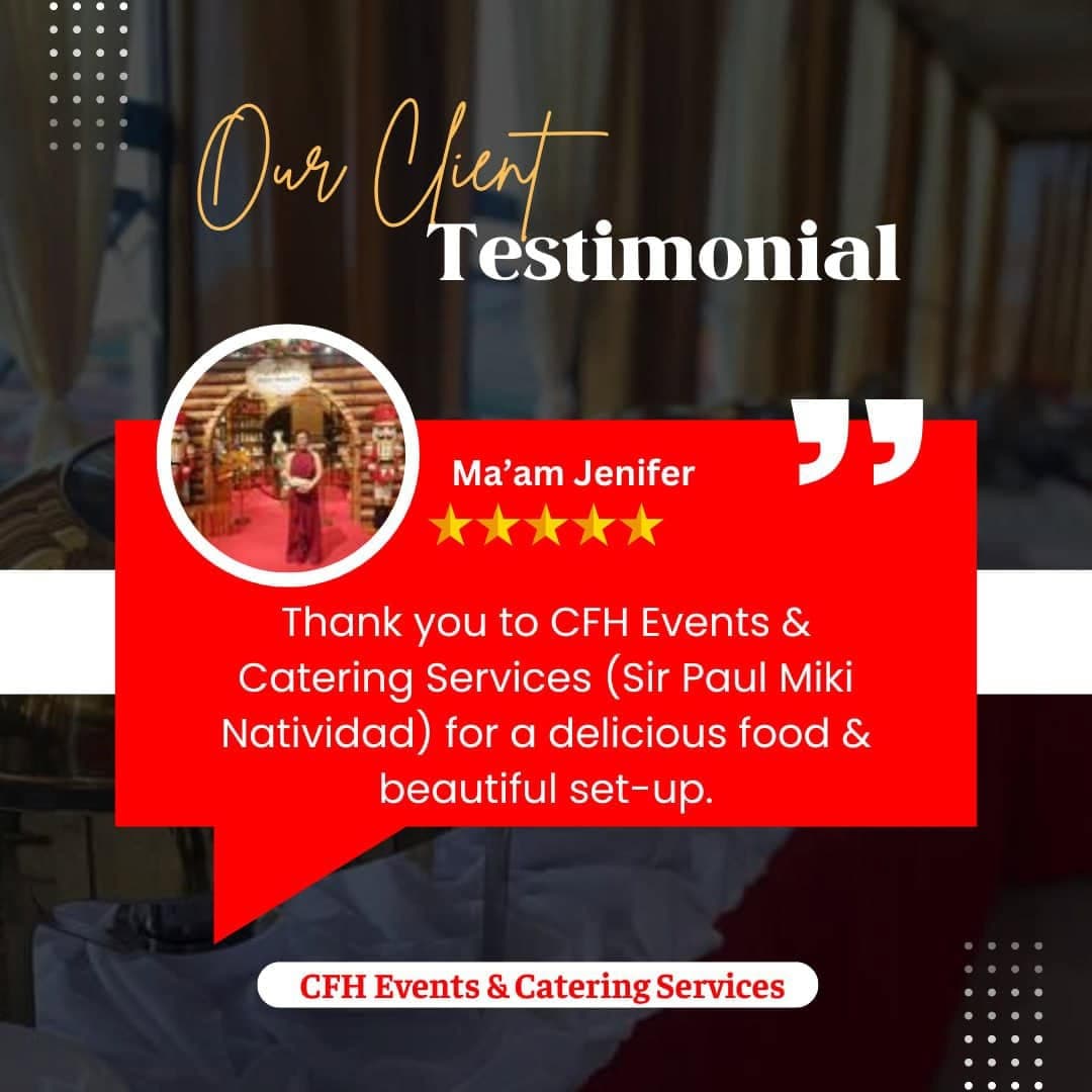 Client review for CFH Events and Catering 2