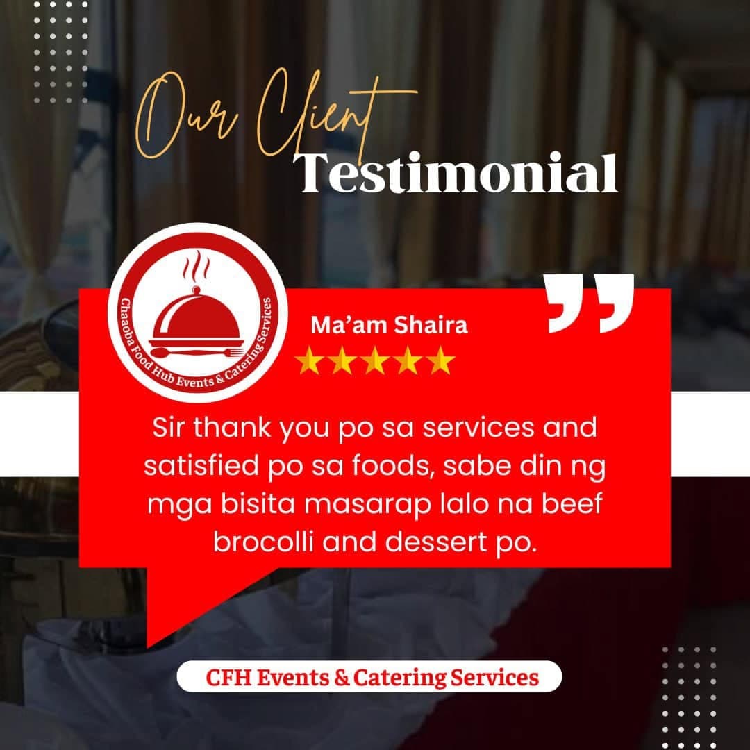 Client review for CFH Events and Catering 3